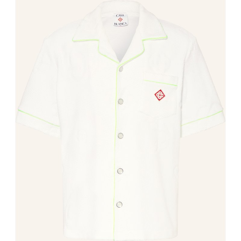 Casablanca Resorthemd Comfort Fit Aus Frottee weiss