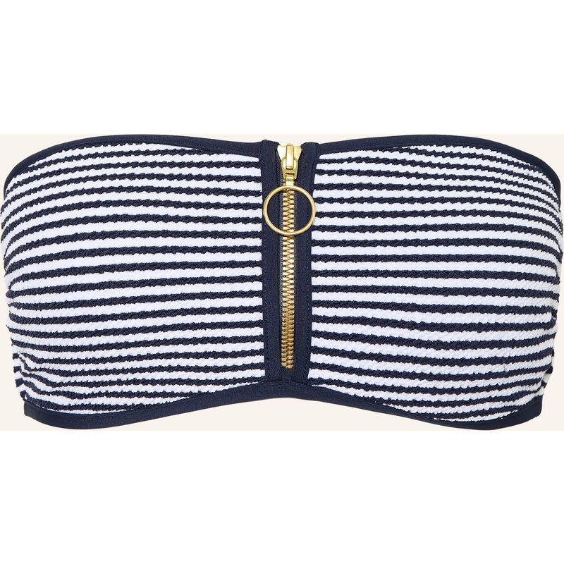 Seafolly Bandeau-Bikini-Top Clubhouse blau