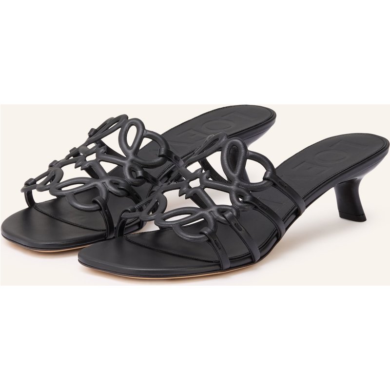 Loewe Mules Petal Anagram schwarz