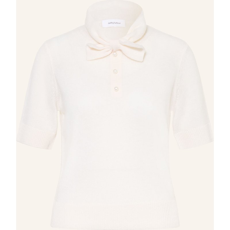 Darling Harbour Strickshirt Mit Cashmere Und Schluppe weiss