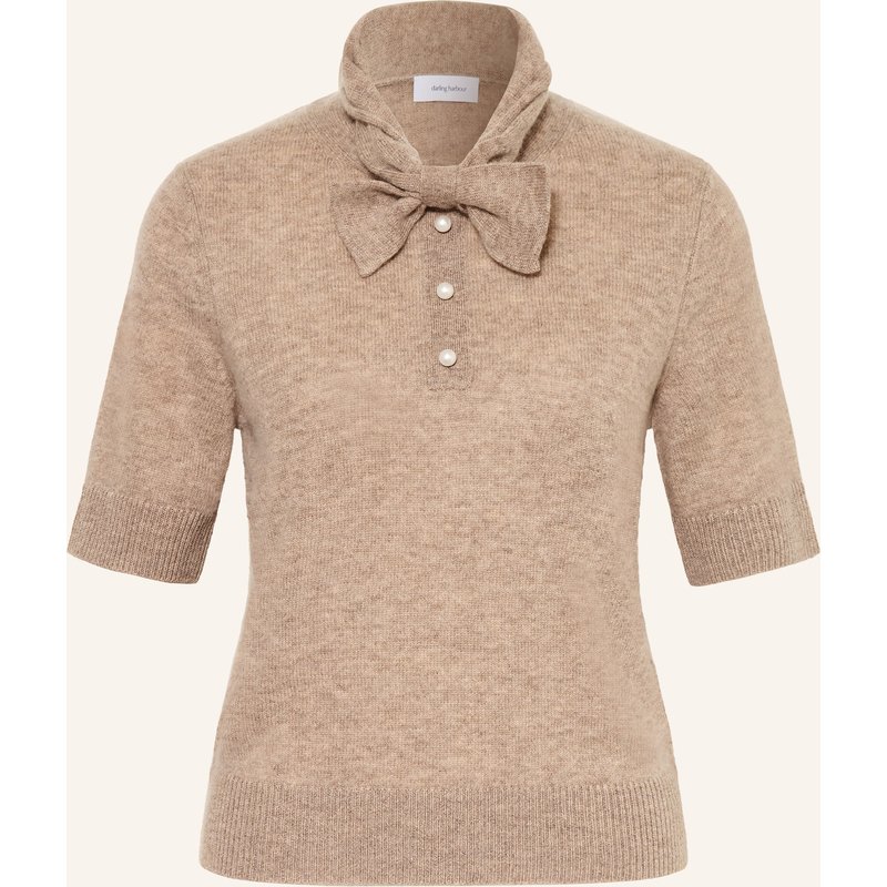 Darling Harbour Strickshirt Mit Cashmere Und Schluppe beige