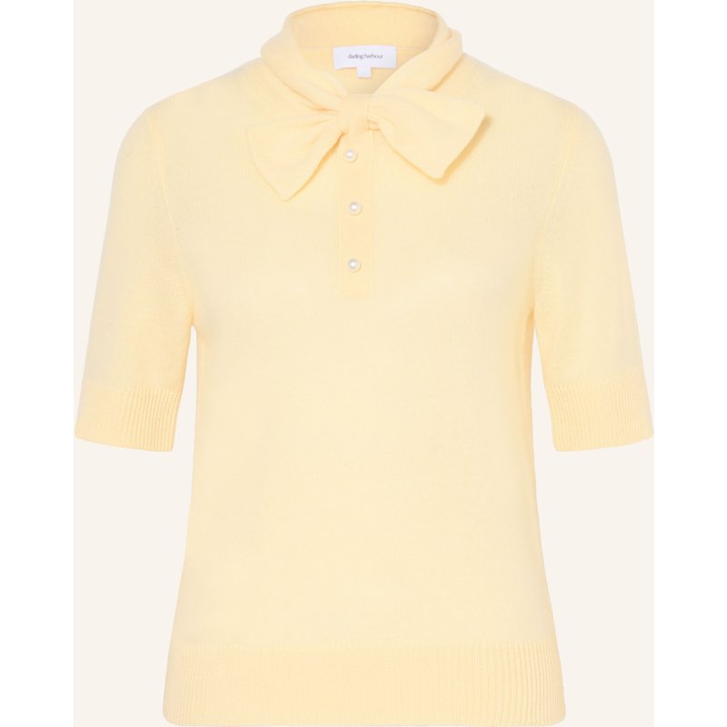 Darling Harbour Strickshirt Mit Cashmere Und Schluppe gelb