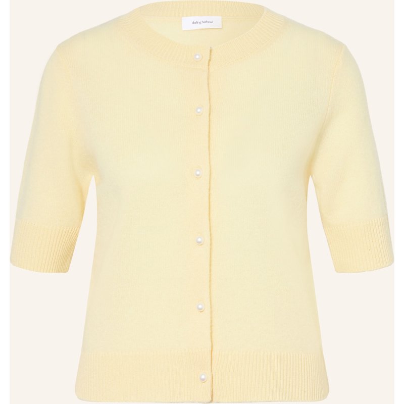 Darling Harbour Strickjacke Mit Cashmere Und 3/4-Arm gelb