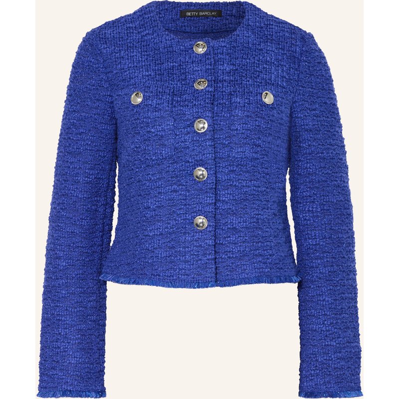 Betty Barclay Kastenjacke Aus Bouclé Mit Glitzergarn blau