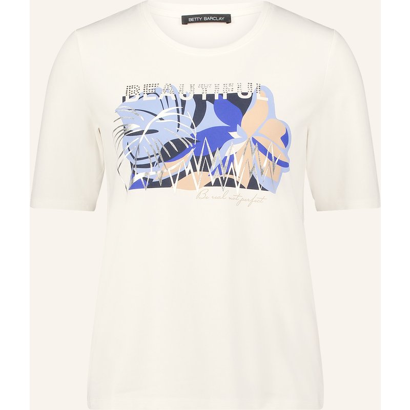 Betty Barclay T-Shirt Mit Schmucksteinen weiss