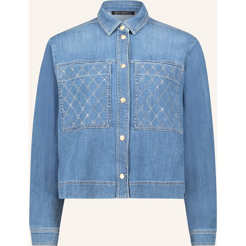 Betty Barclay Jeansbluse Mit Schmucksteinen blau