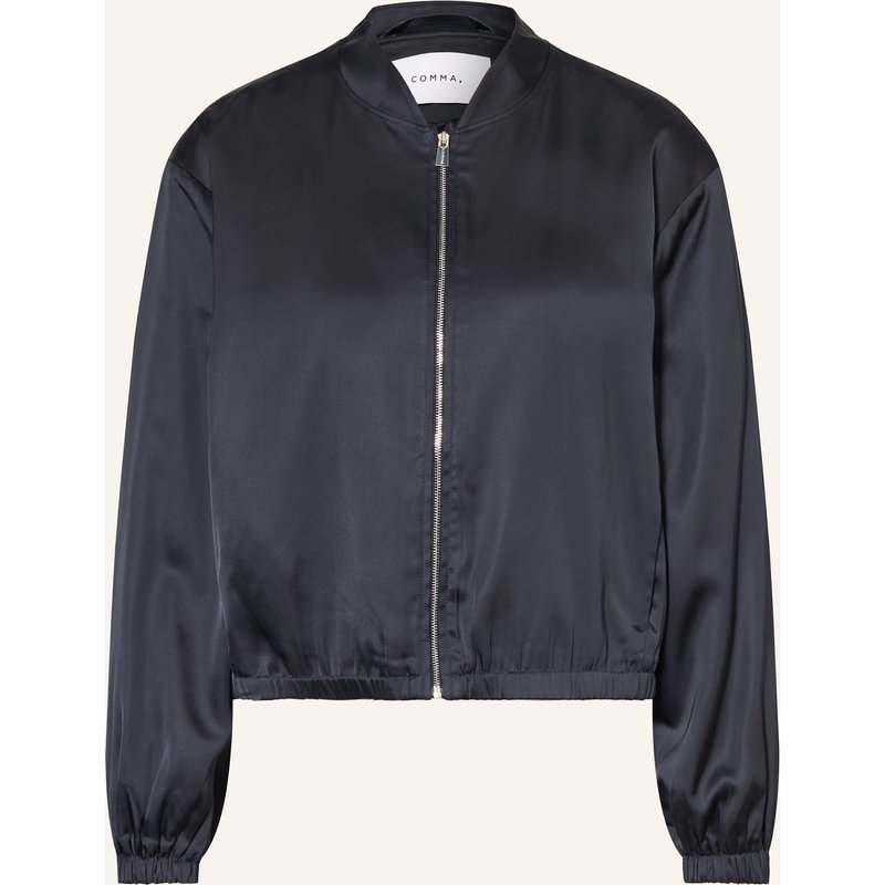Comma Satinblouson blau