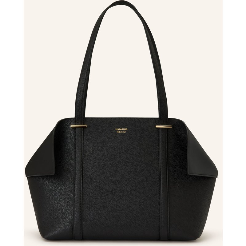 Ferragamo Shopper The Scarf Grainy schwarz