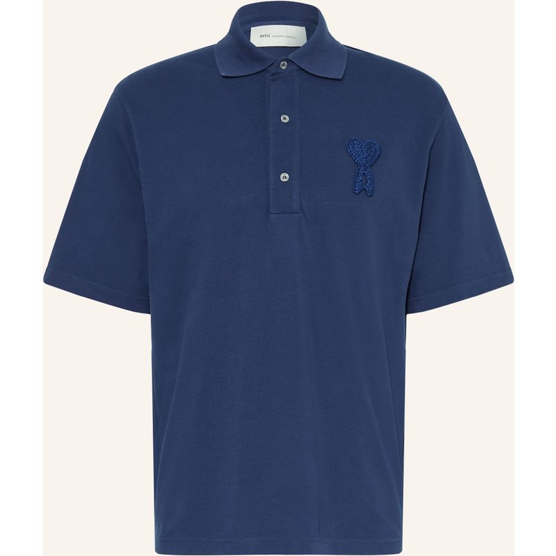 Ami Paris Piqué-Poloshirt blau