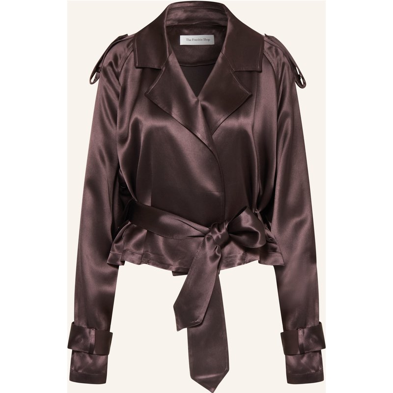 The Frankie Shop Wickelbluse Simona Aus Satin braun