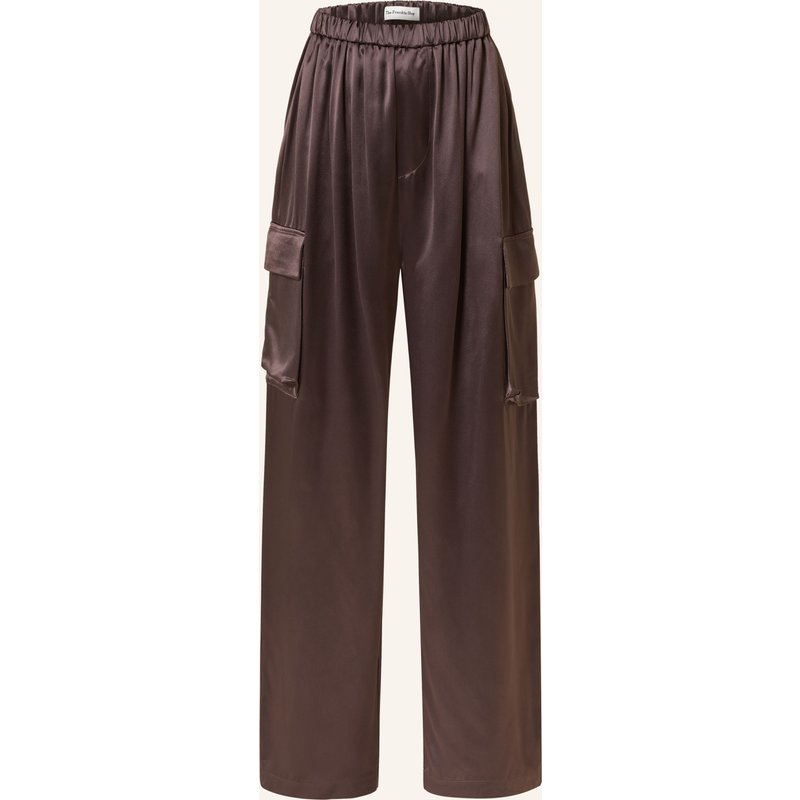The Frankie Shop Cargohose Delny Aus Satin braun