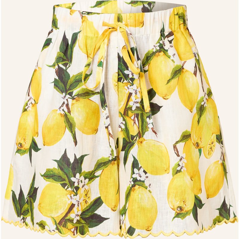 Mrs & Hugs Leinenshorts gelb