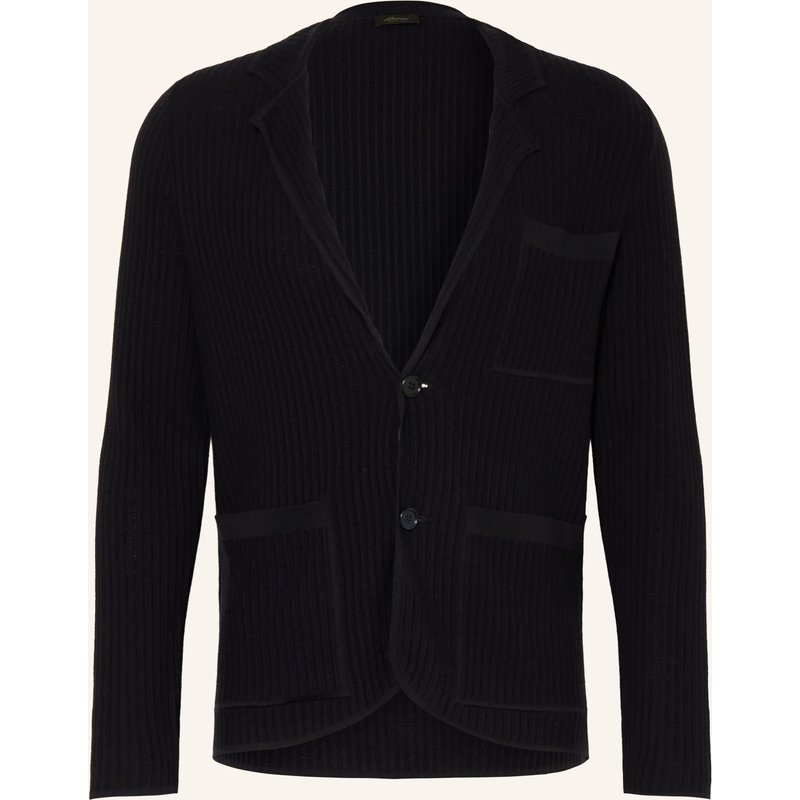 Brioni Stricksakko Regular Fit blau