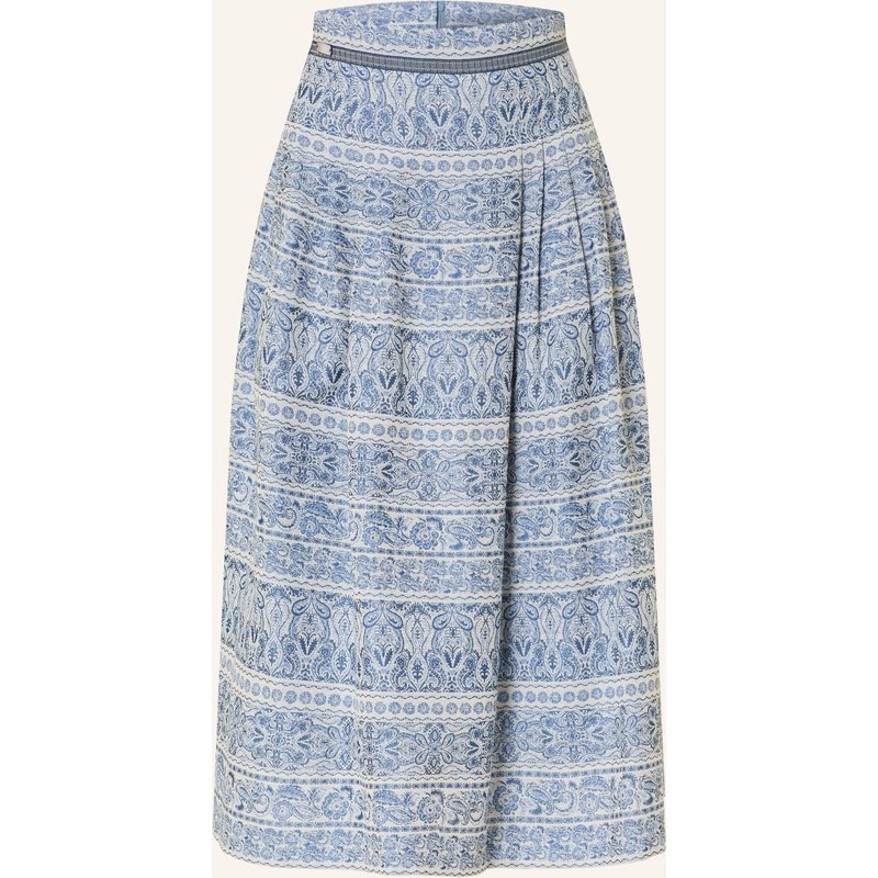 Hammerschmid Faltenrock Lindau Aus Jacquard blau