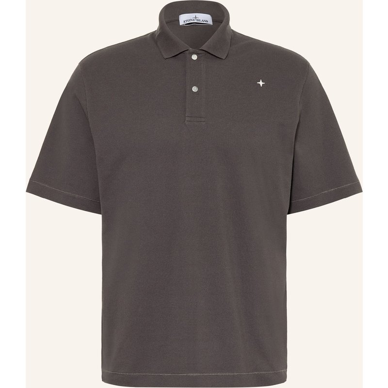 Stone Island Piqué-Poloshirt Stellina grau