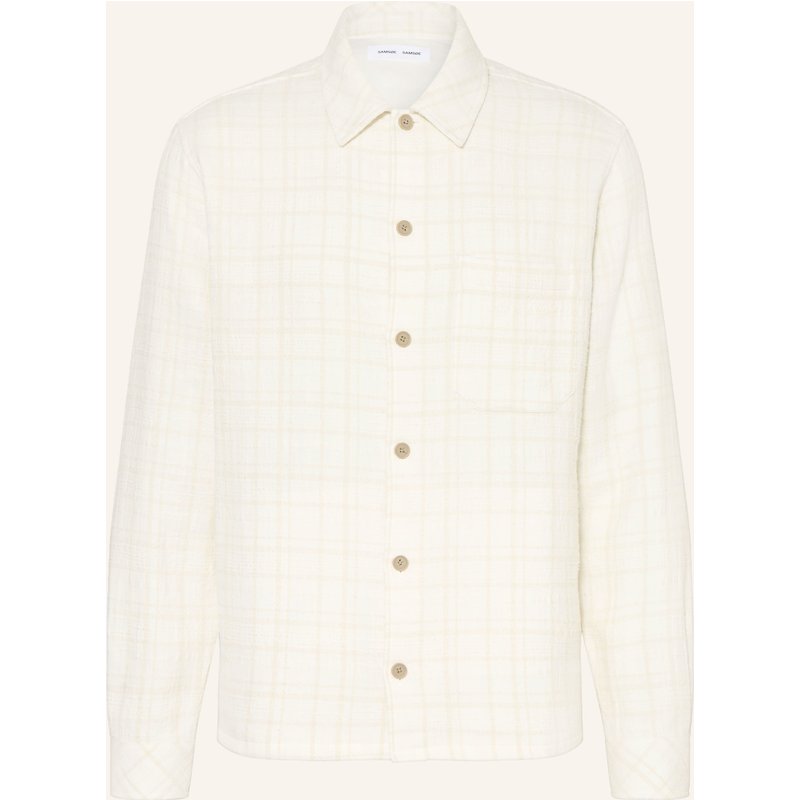 Samsøe Samsøe Bouclé-Overshirt Sadamon weiss