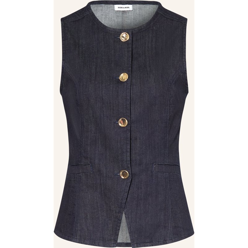More & More Jeansweste blau