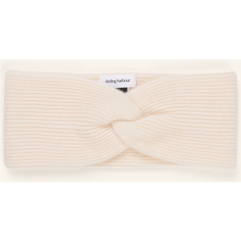 Darling Harbour Stirnband Aus Cashmere weiss