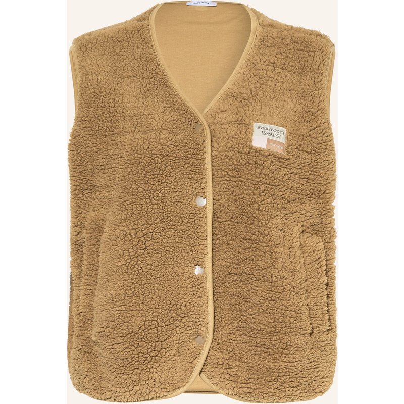 Darling Harbour Teddyfell-Weste braun