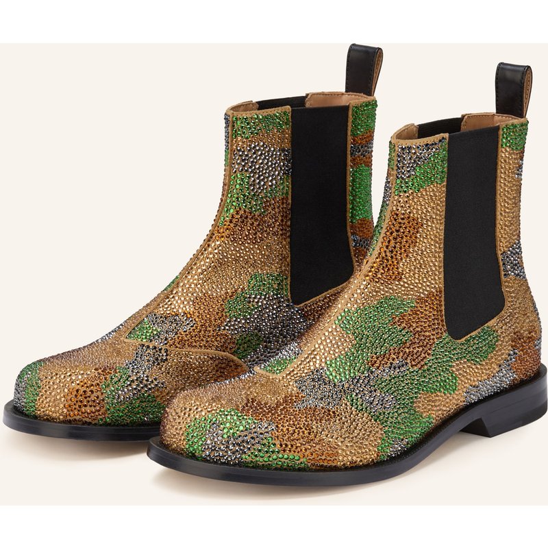 Jw Anderson Chelsea-Boots Mit Schmucksteinen gruen