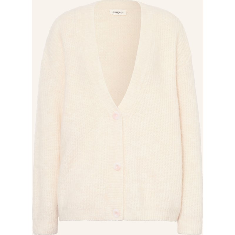 American Vintage Strickjacke East Mit Alpaka weiss