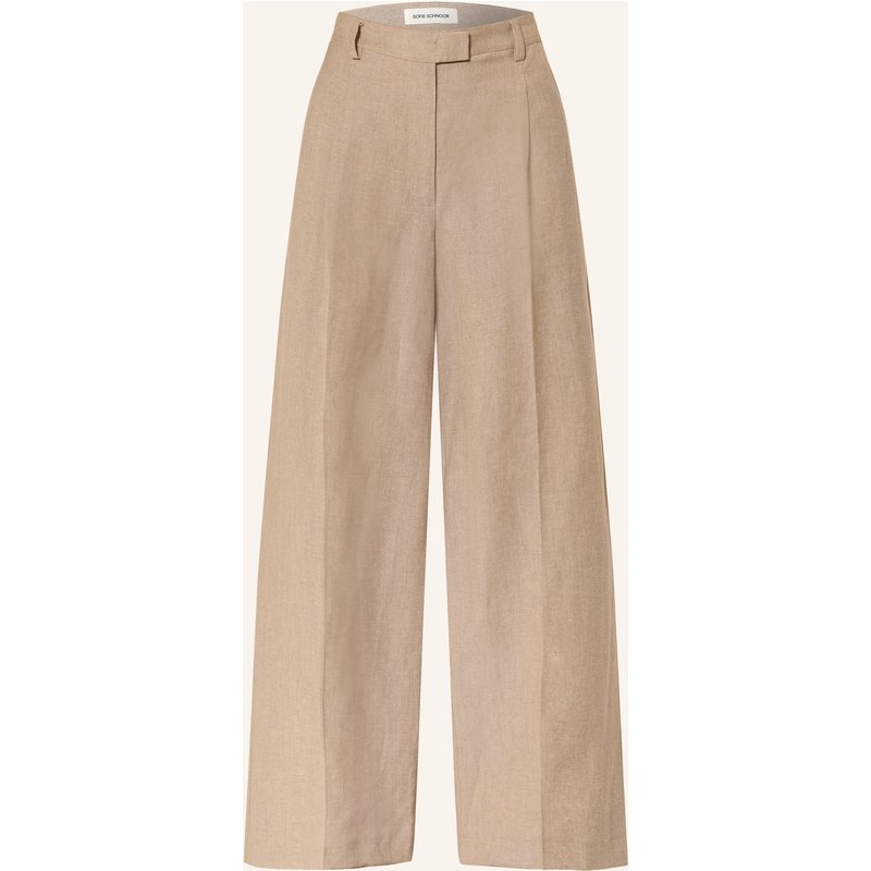 Sofie Schnoor Marlenehose Izrasw Mit Leinen beige