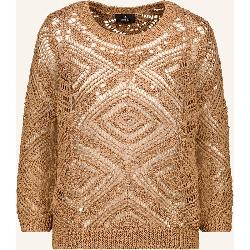 Monari Pullover Mit Pailletten beige