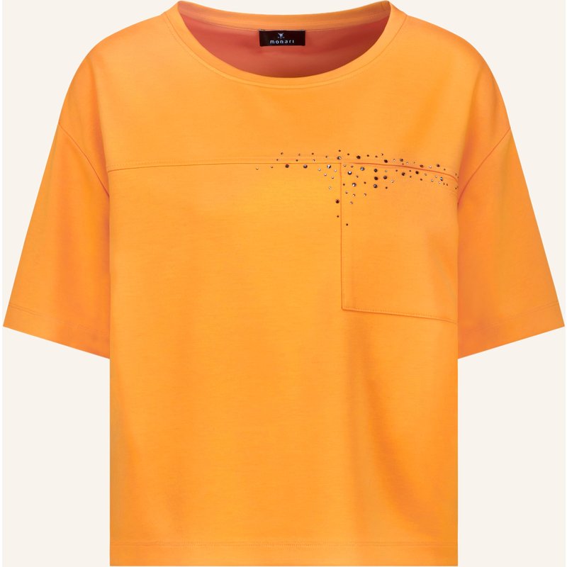 Monari T-Shirt Mit Schmucksteinen orange