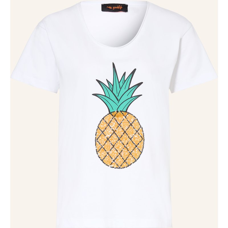 Miss Goodlife T-Shirt Mit Pailletten weiss