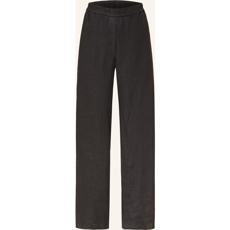 Lilienfels Marlenenhose Anton Aus Leinen schwarz