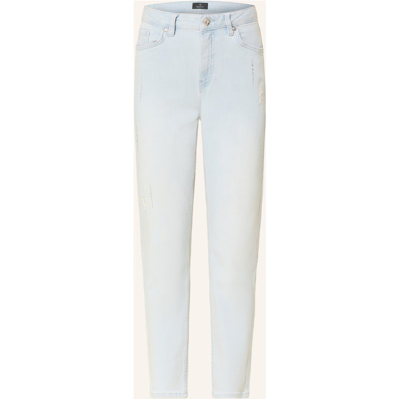 Monari Cropped Jeans Mit Schmucksteinen blau
