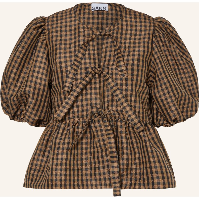 Ganni Bluse braun