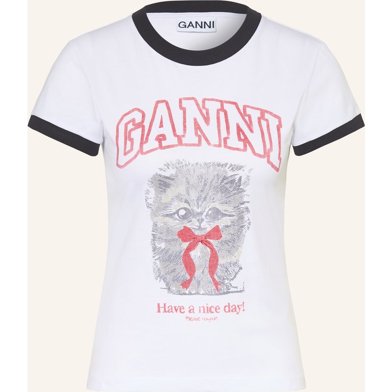 Ganni T-Shirt weiss