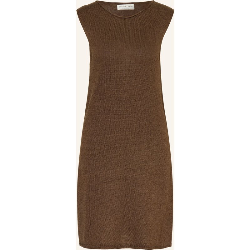 Marc O'polo Strickkleid Mit Leinen braun