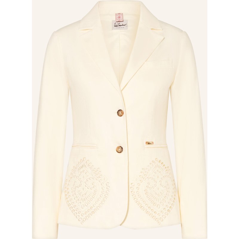 Luis Trenker Jacquard-Blazer Luregla weiss