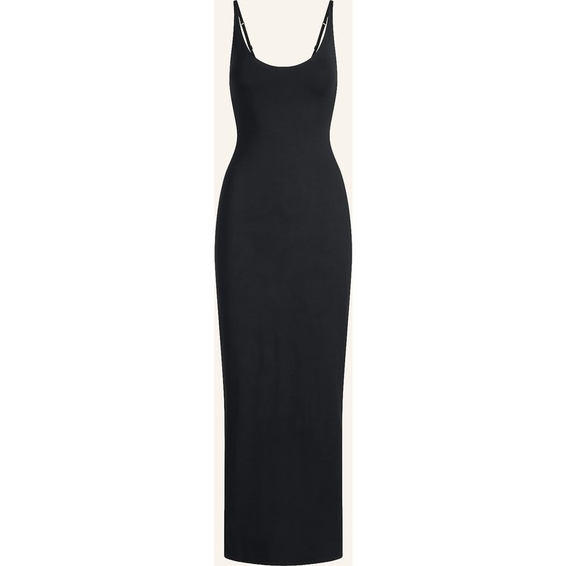Skims Lounge-Kleid Smooth Layers schwarz