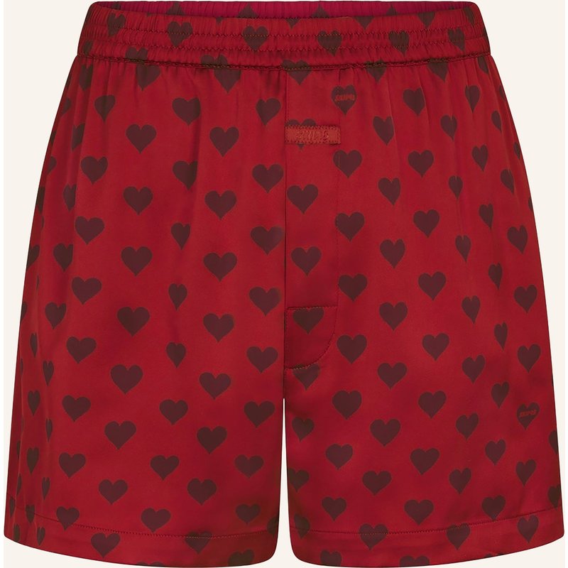 Skims Boxershorts Sleep Sateen Aus Satin rot