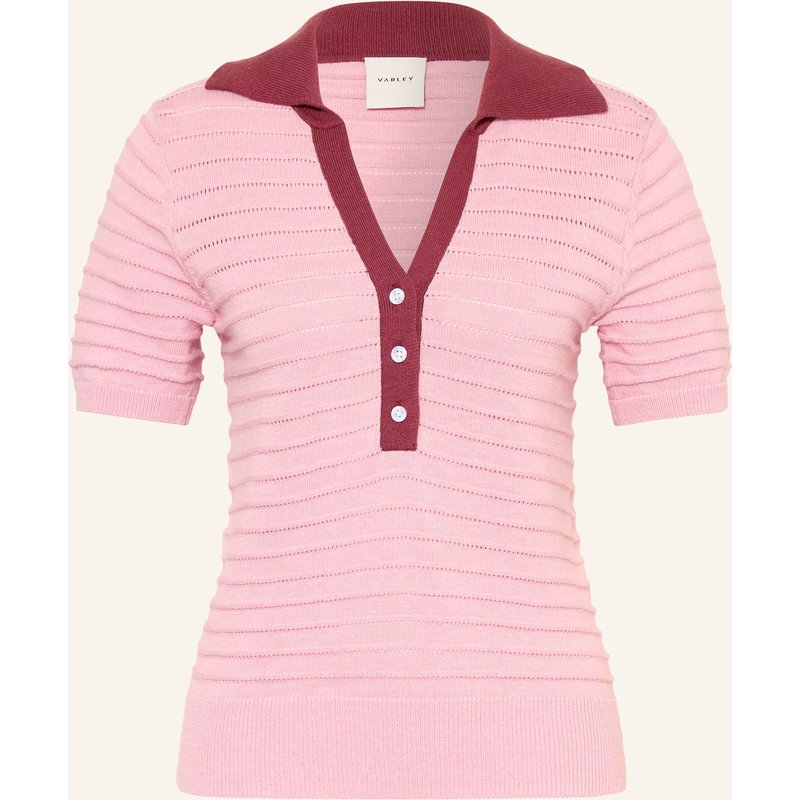 Varley Strick-Poloshirt Wren pink