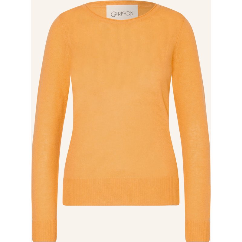 Cartoon Cashmere-Pullover orange
