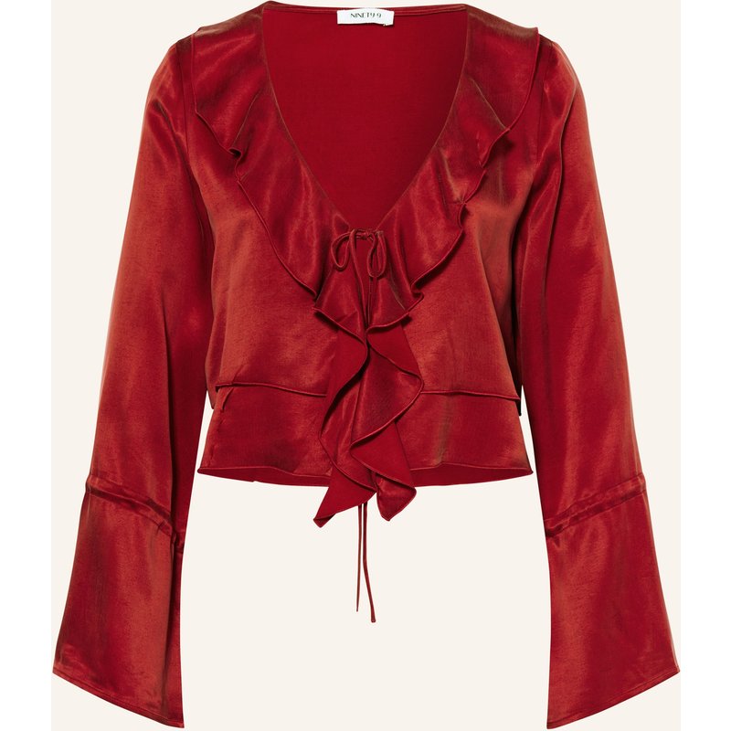 Ninety-9 Bluse Romantic Mit Volants rot
