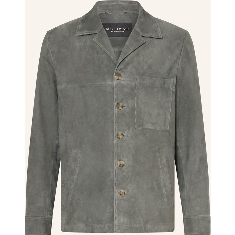 Marc O'polo Leder-Overjacket gruen
