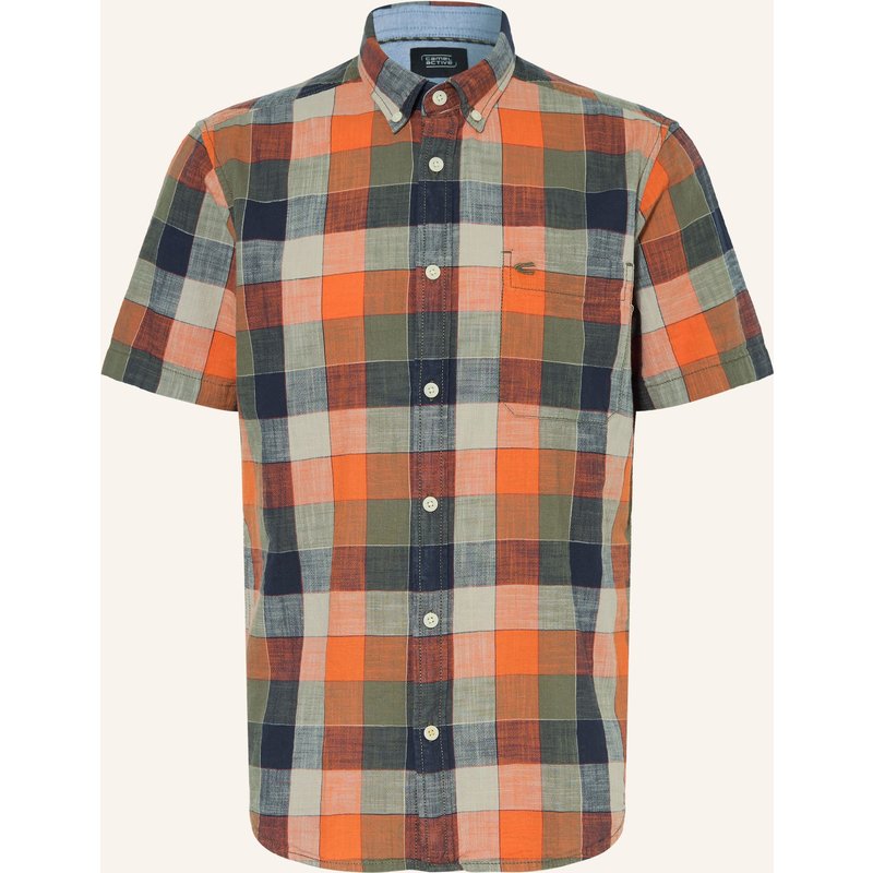 Camel Active Kurzarm-Hemd Regular Fit orange