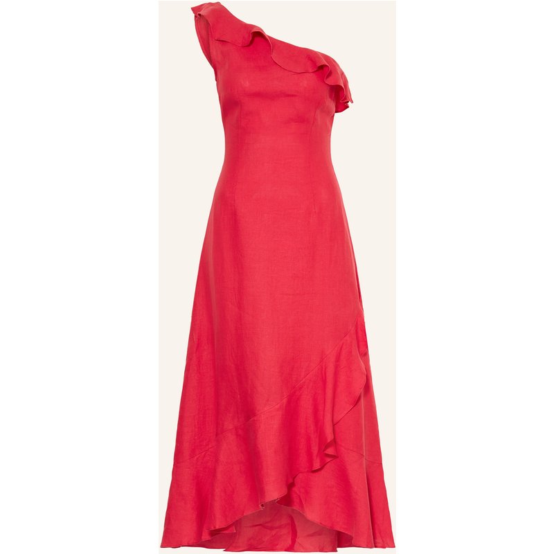 Arkitaip One-Shoulder-Kleid Amelie Aus Leinen Mit Volants rot