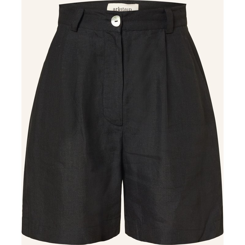 Arkitaip Leinenshorts Sienna schwarz