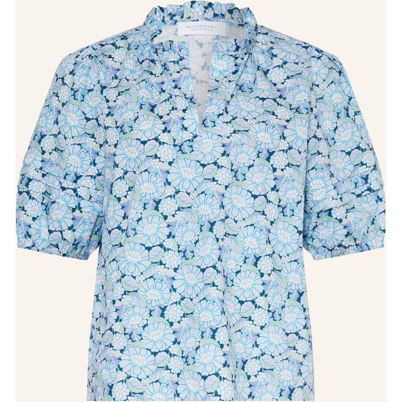 Rich & Royal Blusenshirt Mit 3/4-Arm Und Rüschen blau