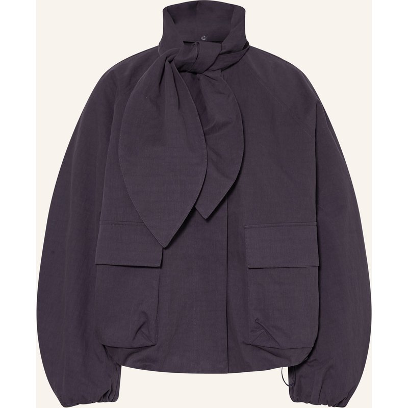 Rich & Royal Oversized-Blouson Mit Abnehmbarer Schluppe blau