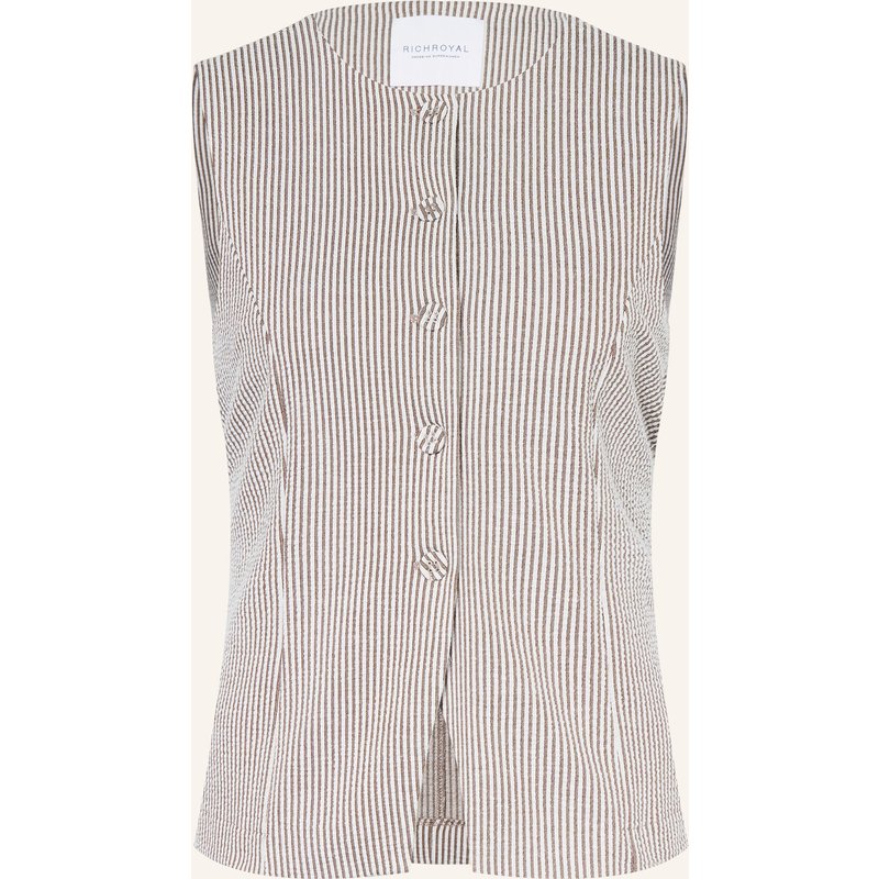 Rich & Royal Blazerweste Aus Jersey braun