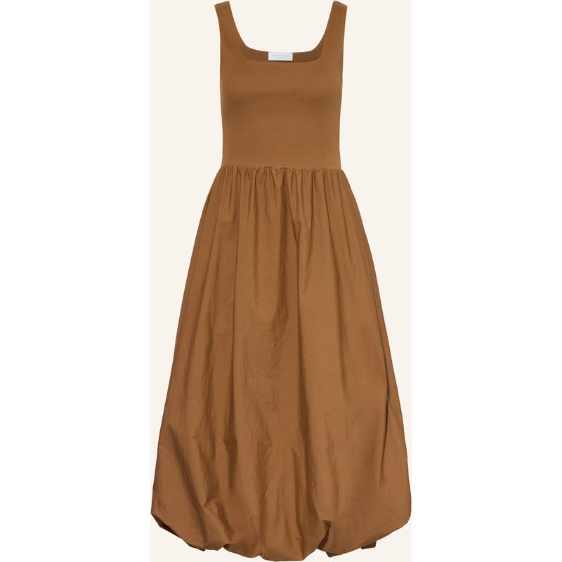 Rich & Royal Kleid Im Materialmix braun