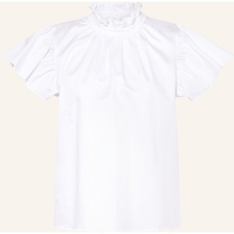Rich & Royal Blusenshirt Mit Rüschen weiss