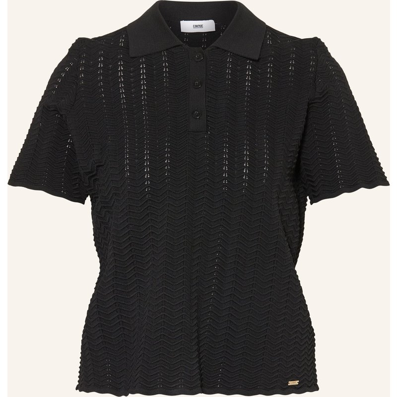 Cinque Strick-Poloshirt Cifluto schwarz
